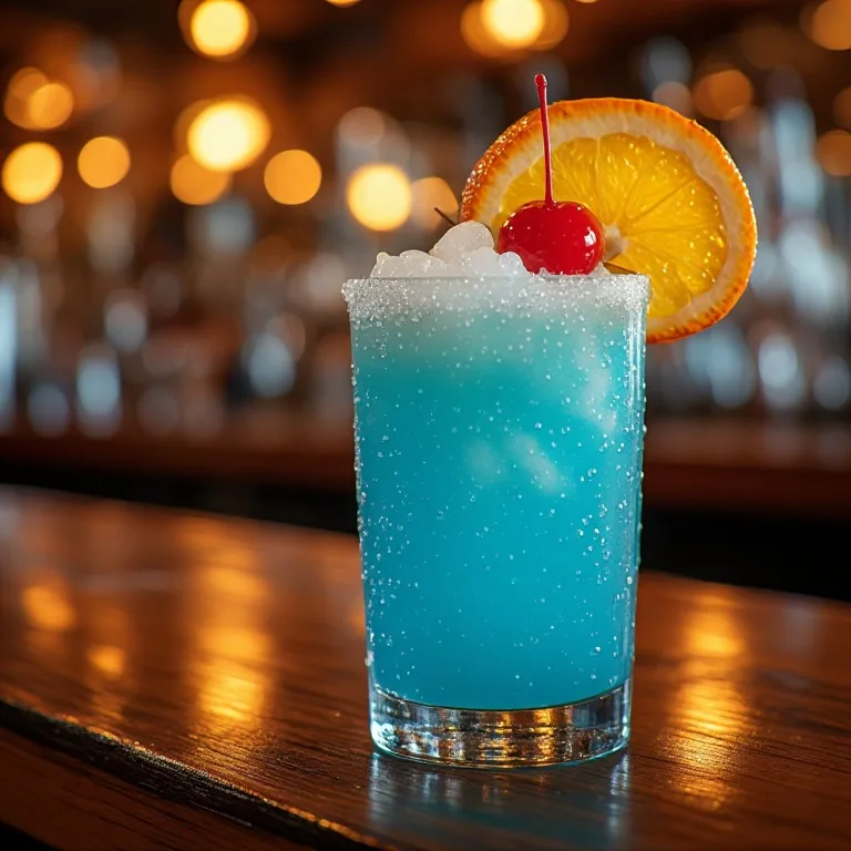 Texas Roadhouse Kenny's Cooler — The Bright Blue Coconut-Peach Lemonade
